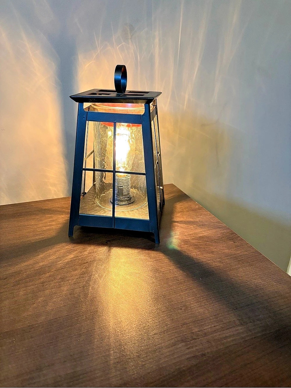 Scentsy Shining Light Warmer Black & Clear Glass Lantern